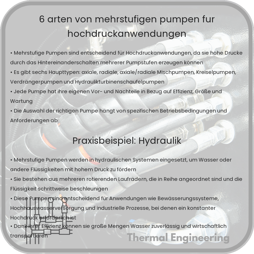 6 Arten von mehrstufigen Pumpen für Hochdruckanwendungen