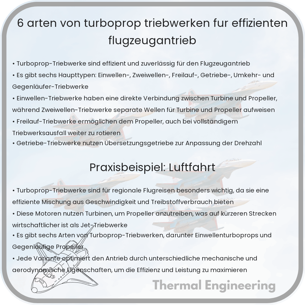 6 Arten von Turboprop-Triebwerken für effizienten Flugzeugantrieb