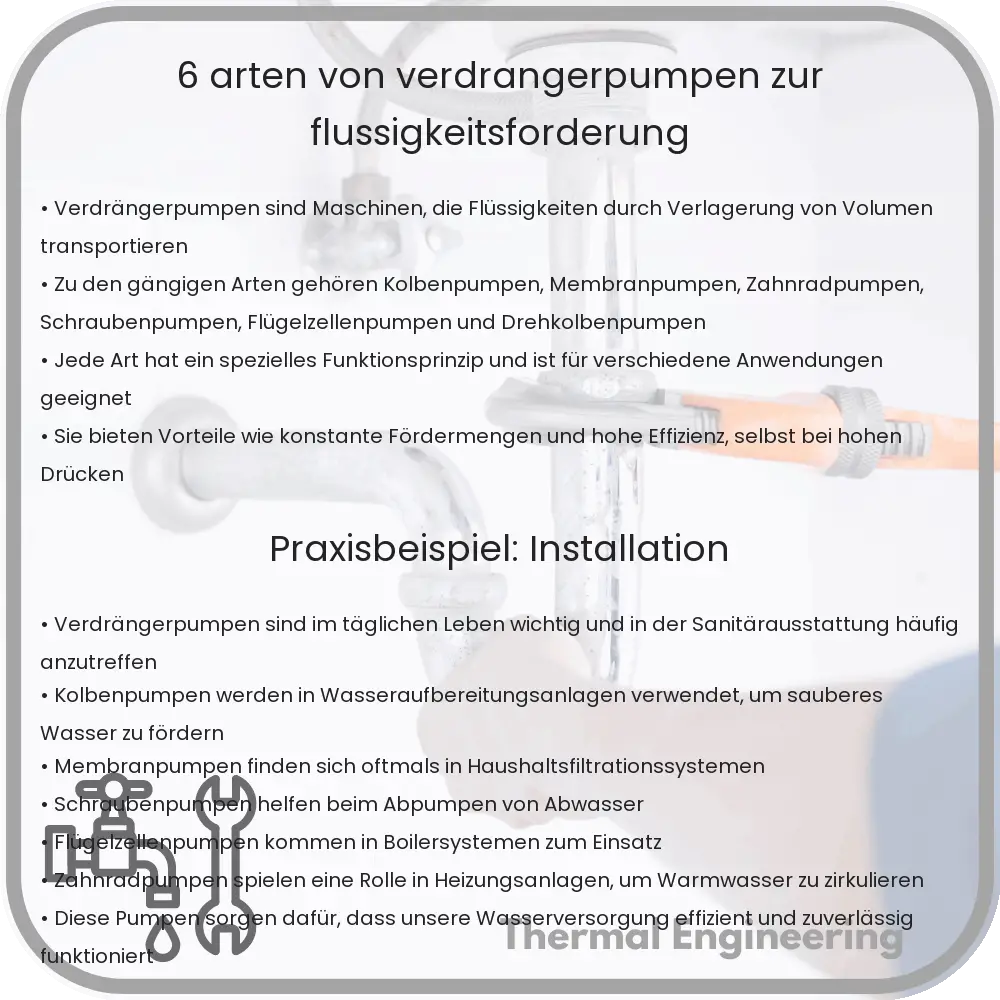 6 Arten von Verdrängerpumpen zur Flüssigkeitsförderung