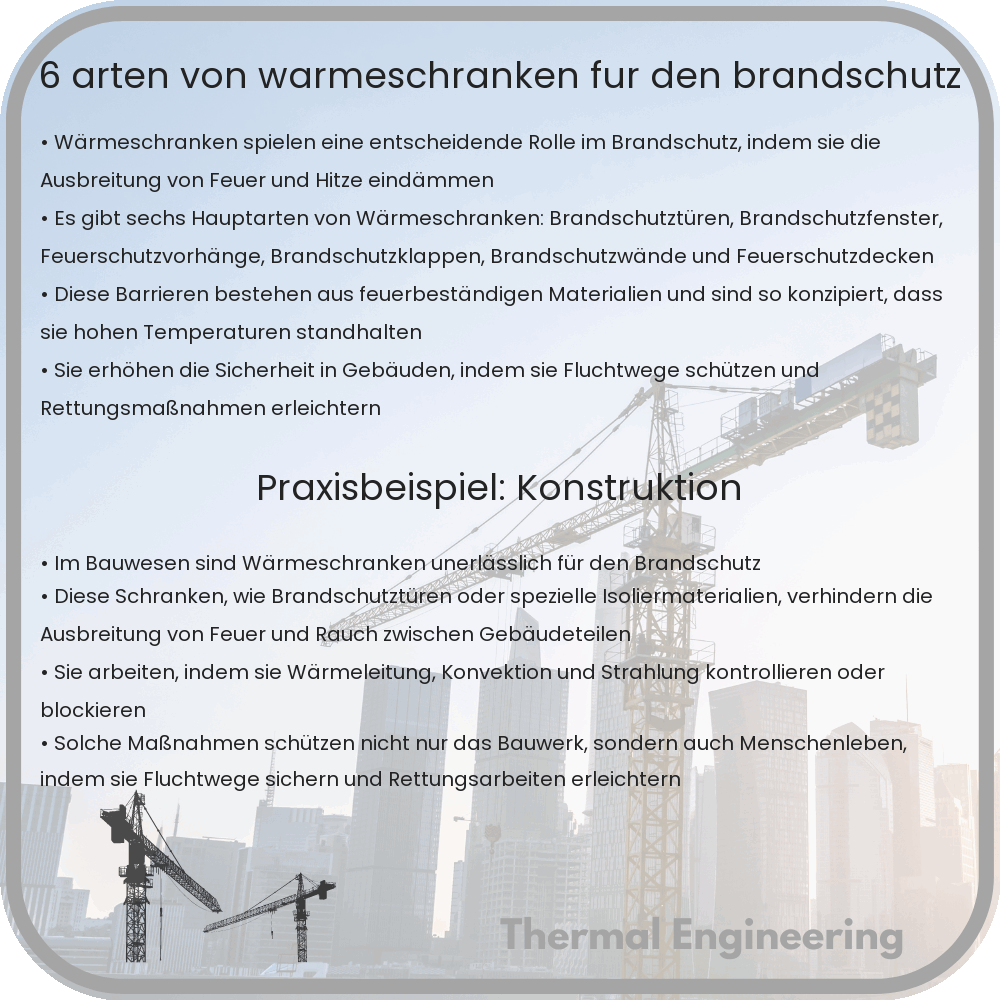 6 Arten von Wärmeschranken für den Brandschutz