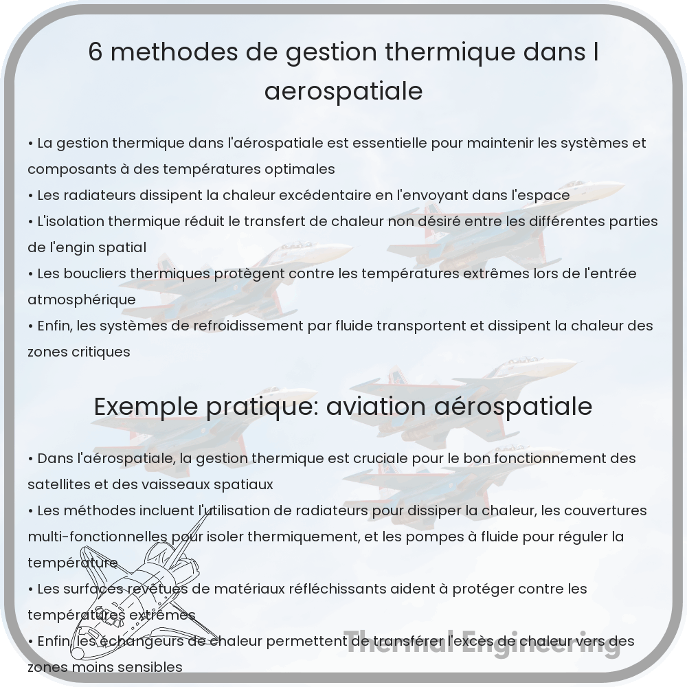 6 Méthodes de Gestion Thermique dans l'Aérospatiale