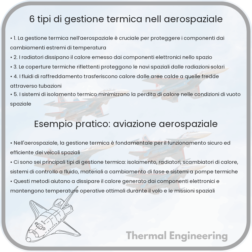 6 Tipi di Gestione Termica nell'Aerospaziale