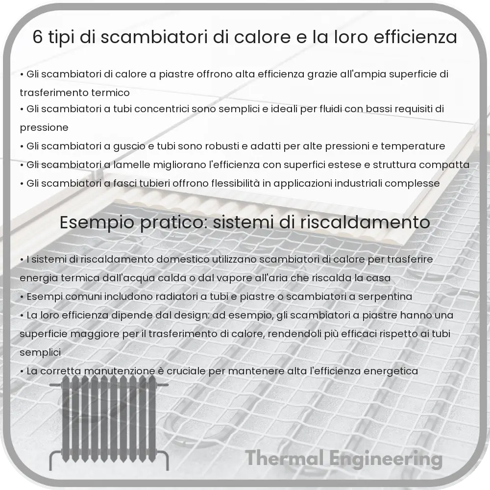 6 Tipi di Scambiatori di Calore e la Loro Efficienza