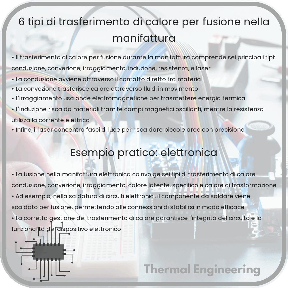 6 Tipi di Trasferimento di Calore per Fusione nella Manifattura