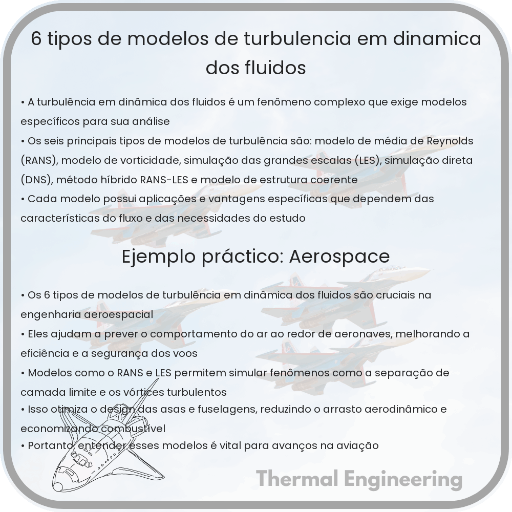 6 Tipos de Modelos de Turbulência em Dinâmica dos Fluidos