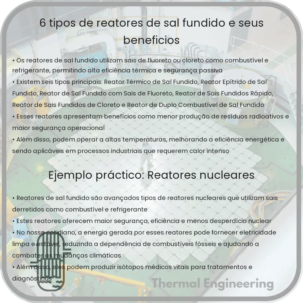 6 Tipos de Reatores de Sal Fundido e Seus Benefícios