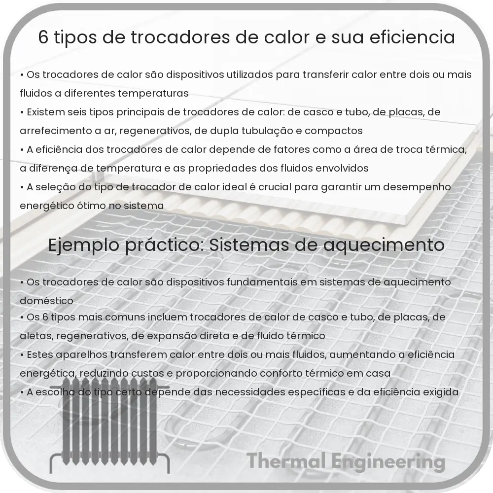 6 Tipos de Trocadores de Calor e Sua Eficiência