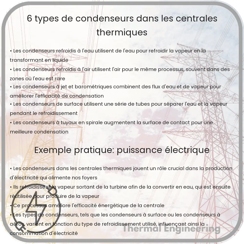 6 Types de Condenseurs dans les Centrales Thermiques