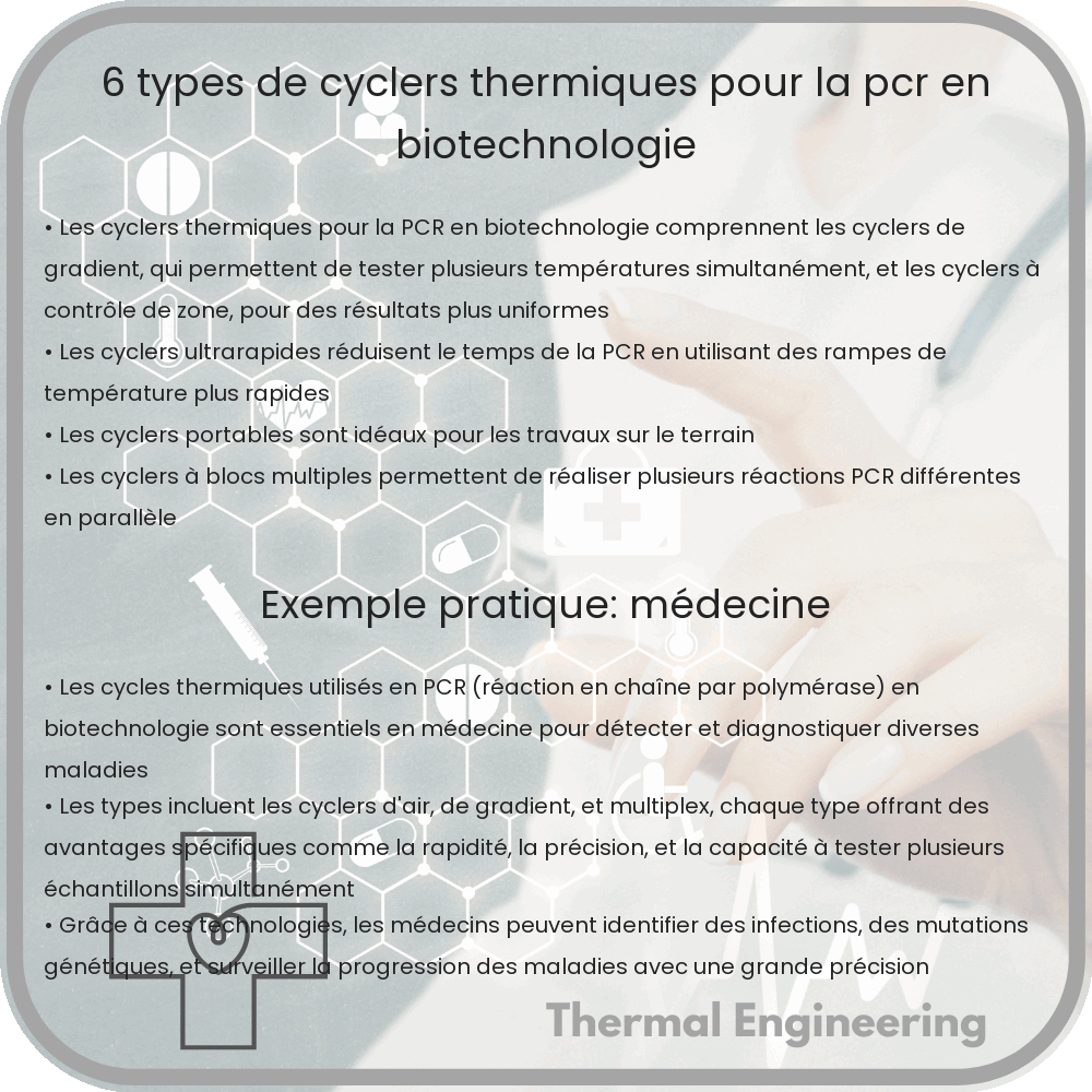 6 Types de Cyclers Thermiques pour la PCR en Biotechnologie