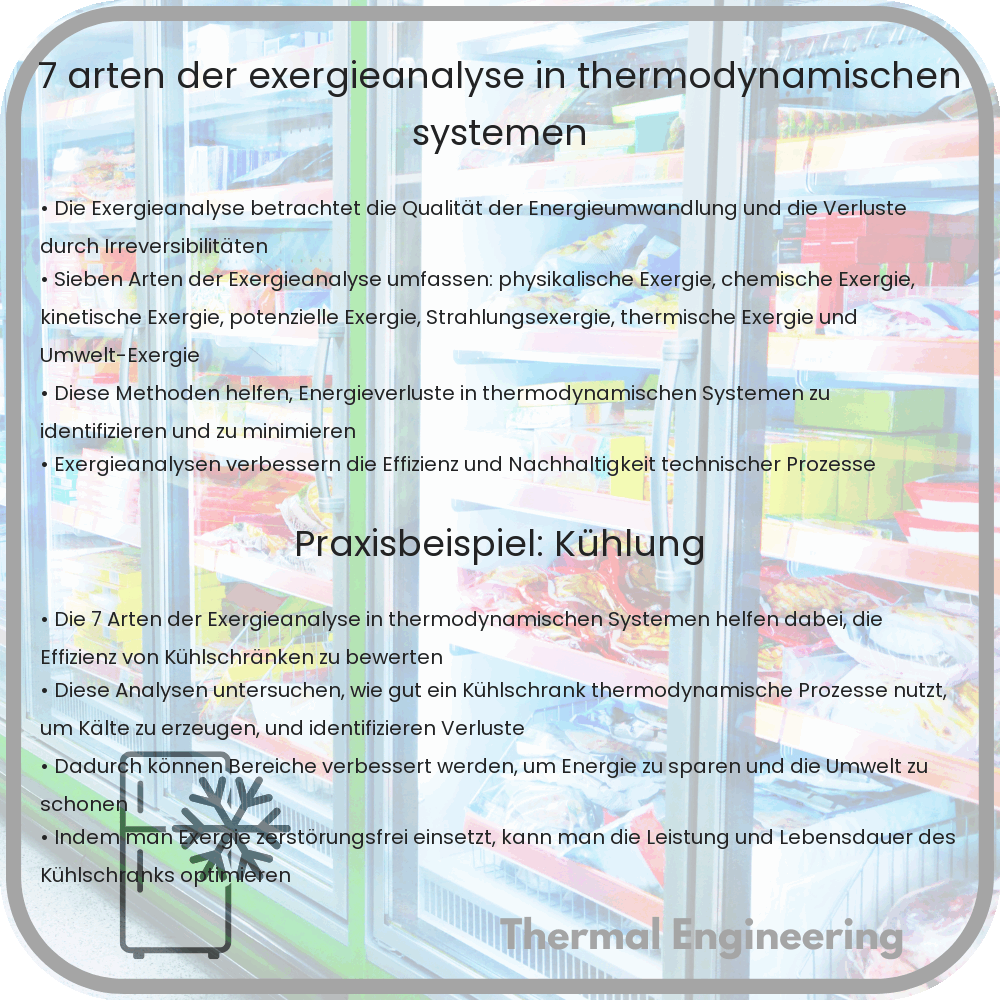 7 Arten der Exergieanalyse in thermodynamischen Systemen