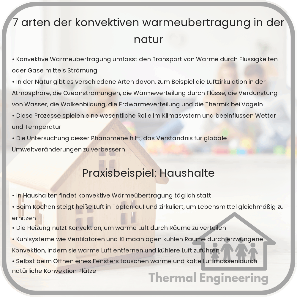 7 Arten der konvektiven Wärmeübertragung in der Natur