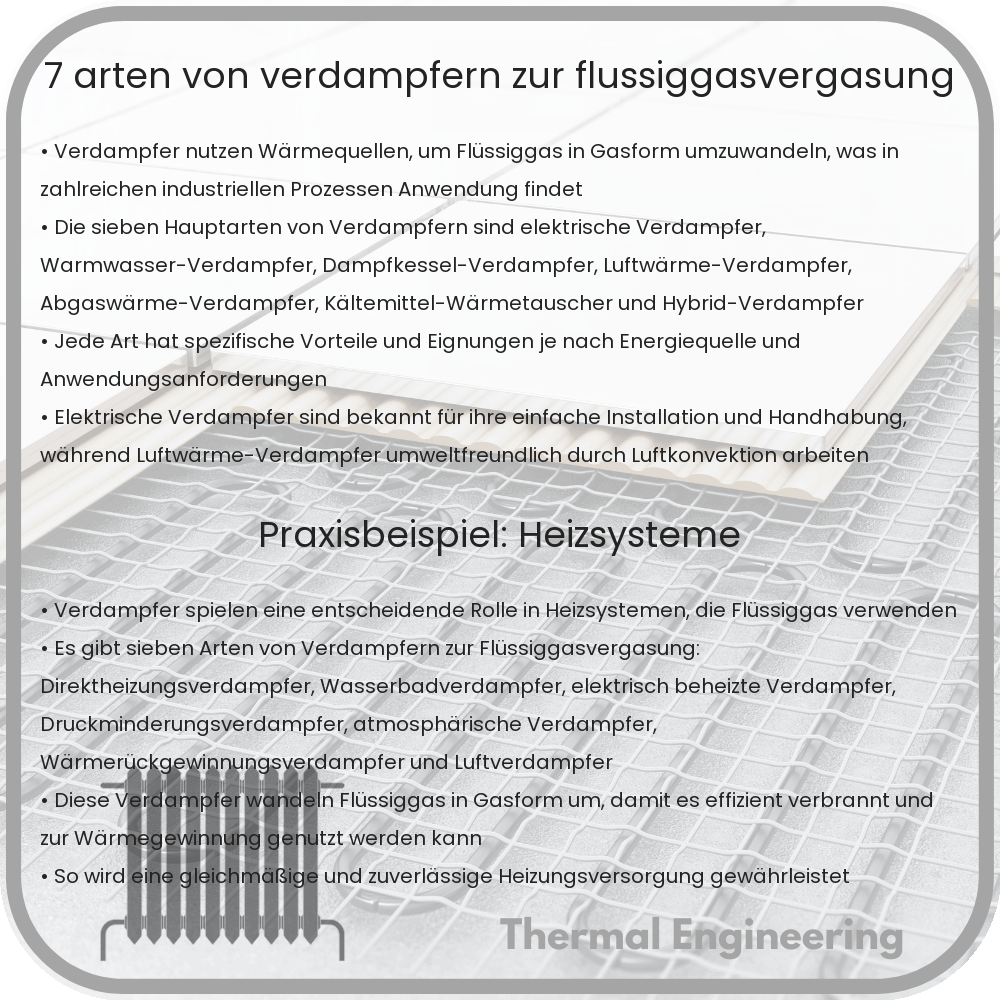 7 Arten von Verdampfern zur Flüssiggasvergasung
