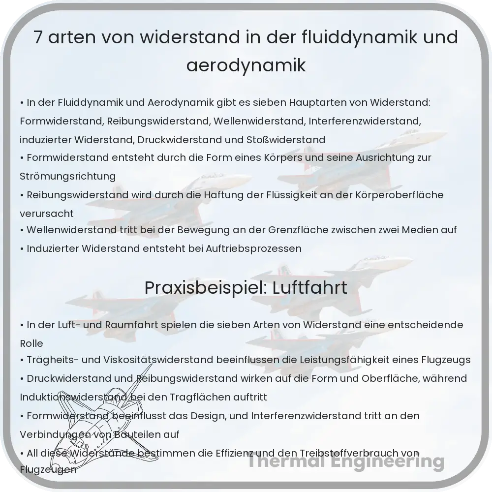 7 Arten von Widerstand in der Fluiddynamik und Aerodynamik