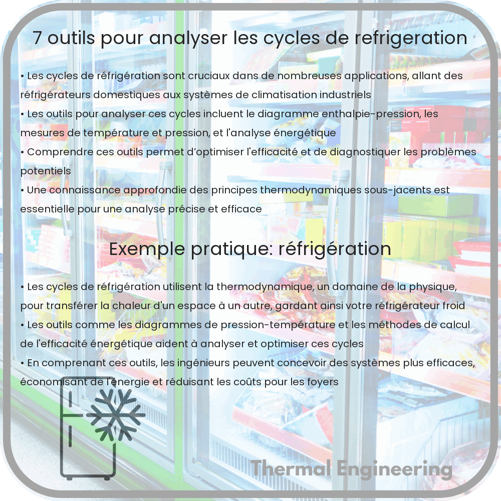 7 outils pour analyser les cycles de réfrigération
