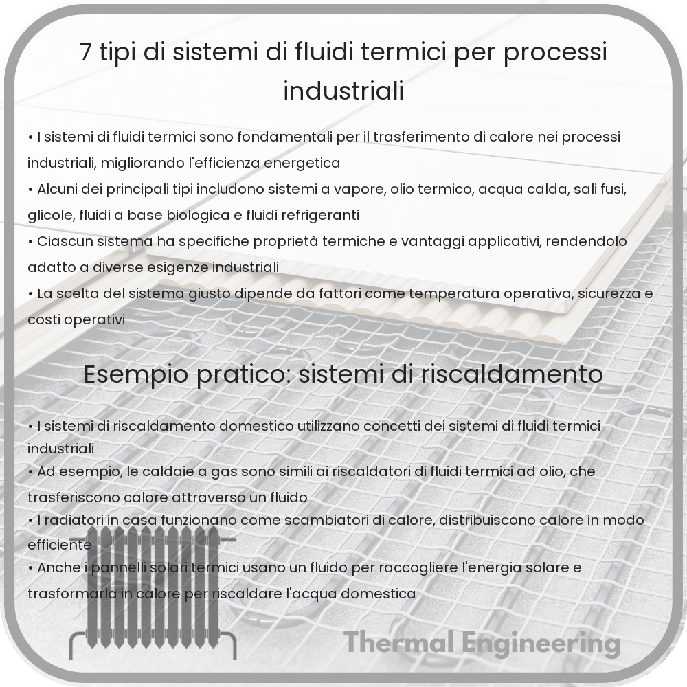 7 Tipi di Sistemi di Fluidi Termici per Processi Industriali
