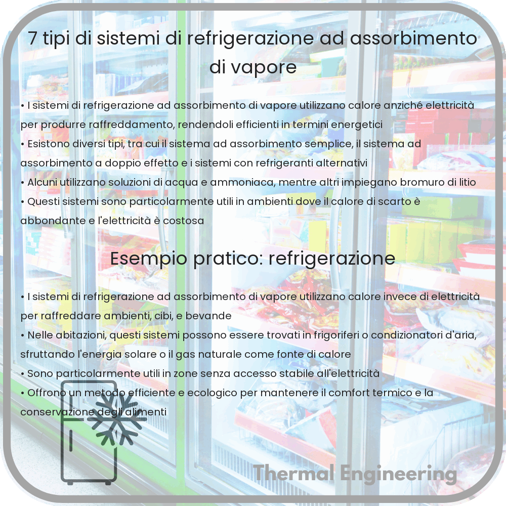 7 Tipi di Sistemi di Refrigerazione ad Assorbimento di Vapore