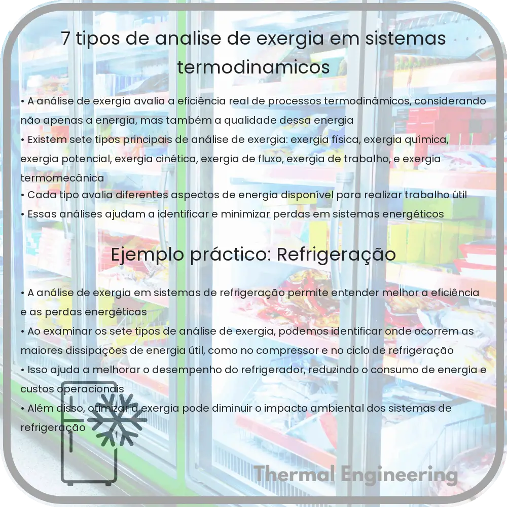 7 Tipos de Análise de Exergia em Sistemas Termodinâmicos