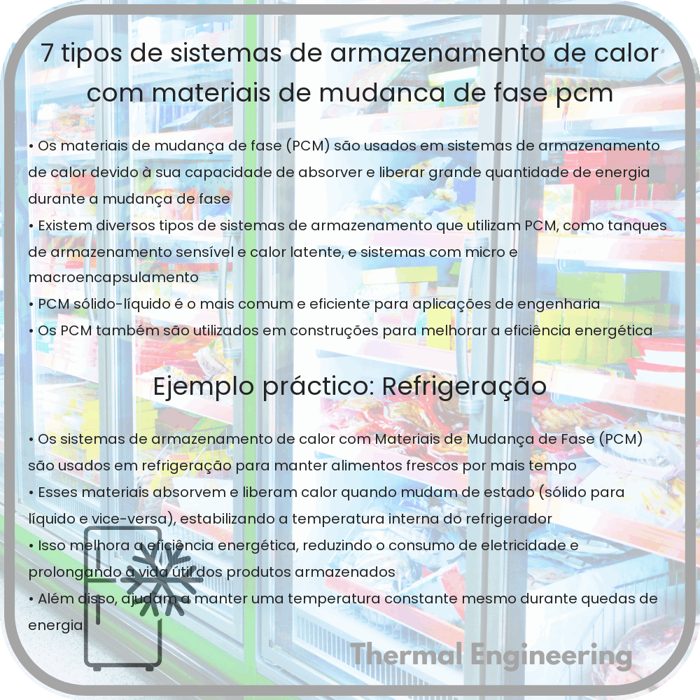 7 Tipos de Sistemas de Armazenamento de Calor com Materiais de Mudança de Fase (PCM)