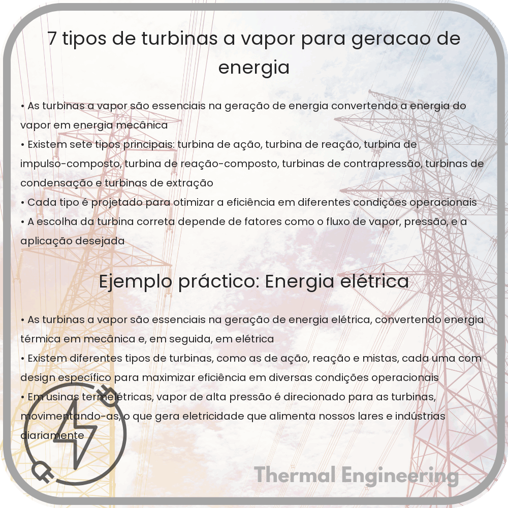 7 Tipos de Turbinas a Vapor para Geração de Energia