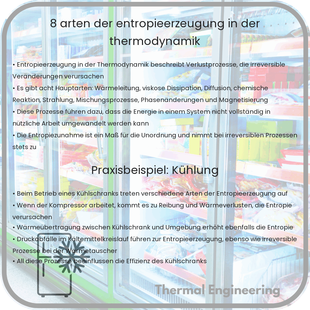 8 Arten der Entropieerzeugung in der Thermodynamik