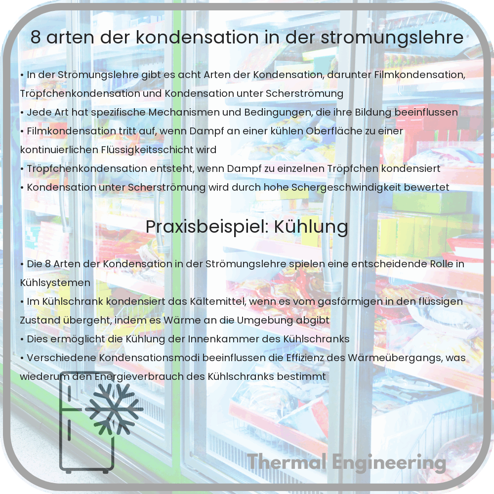 8 Arten der Kondensation in der Strömungslehre