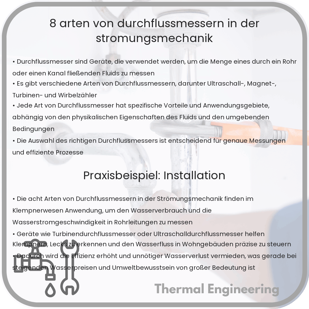 8 Arten von Durchflussmessern in der Strömungsmechanik