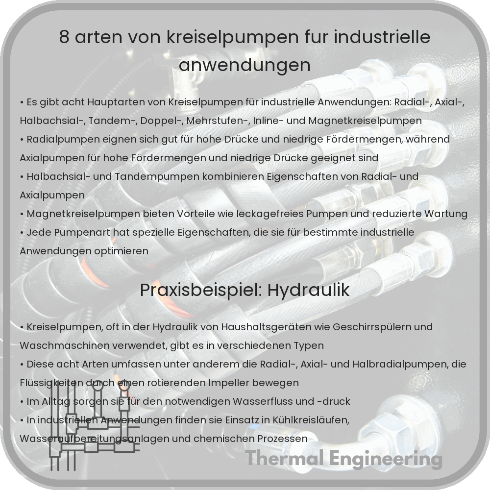 8 Arten von Kreiselpumpen für industrielle Anwendungen