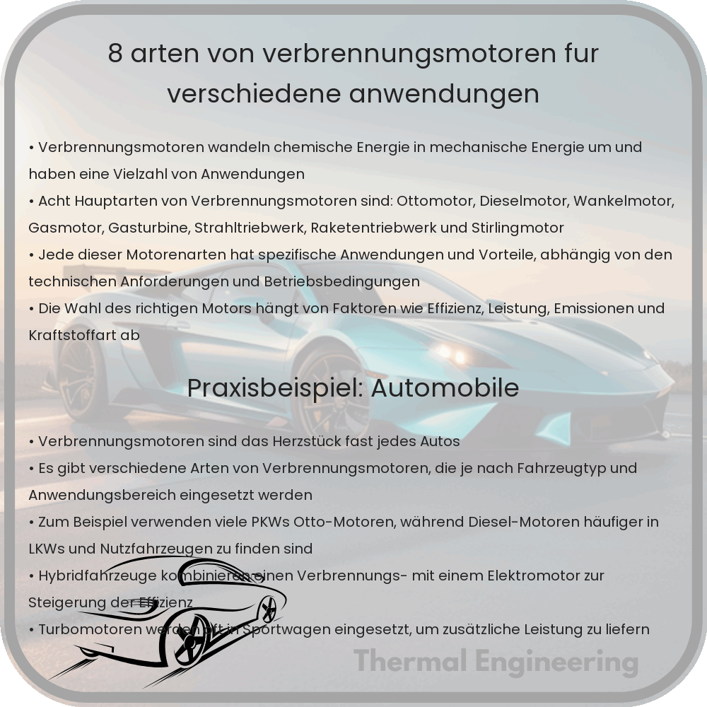 8 Arten von Verbrennungsmotoren für verschiedene Anwendungen