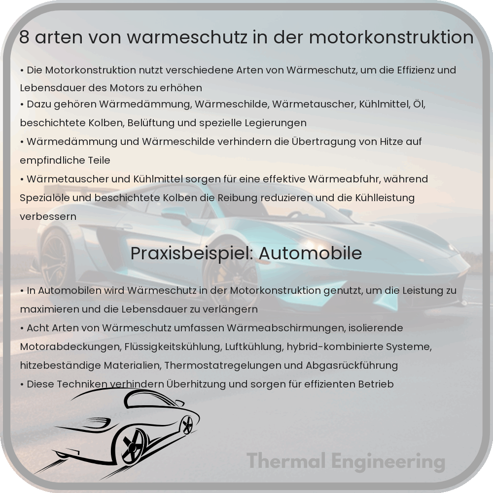 8 Arten von Wärmeschutz in der Motorkonstruktion