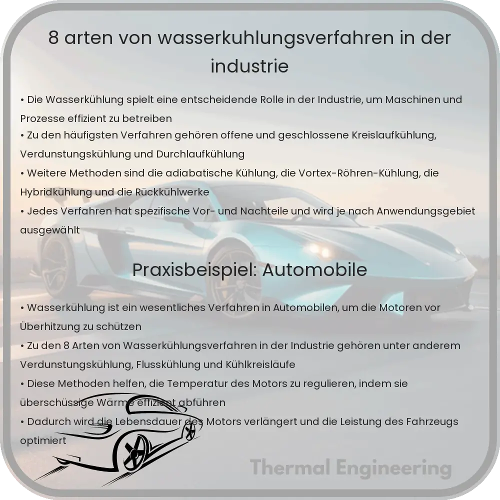 8 Arten von Wasserkühlungsverfahren in der Industrie