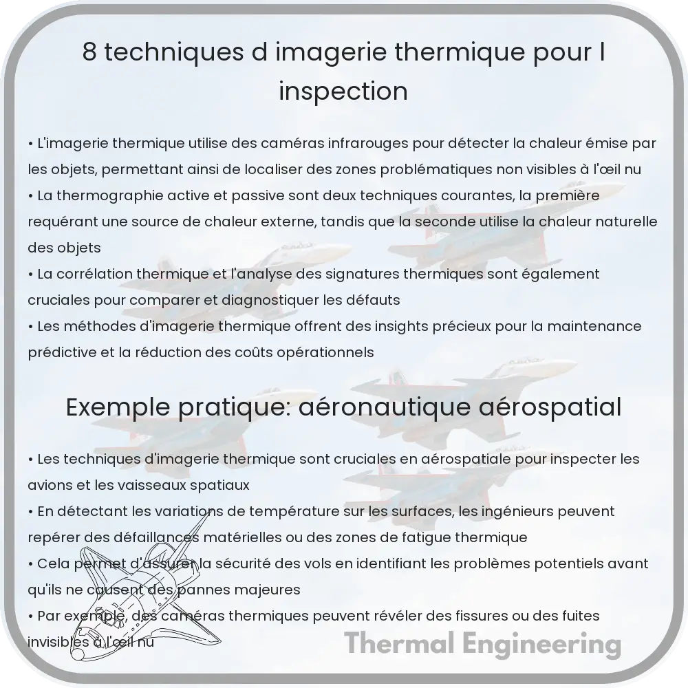8 Techniques d'Imagerie Thermique pour l'Inspection