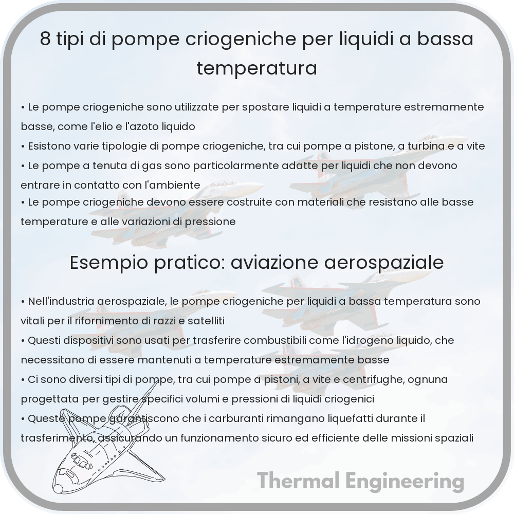 8 Tipi di Pompe Criogeniche per Liquidi a Bassa Temperatura