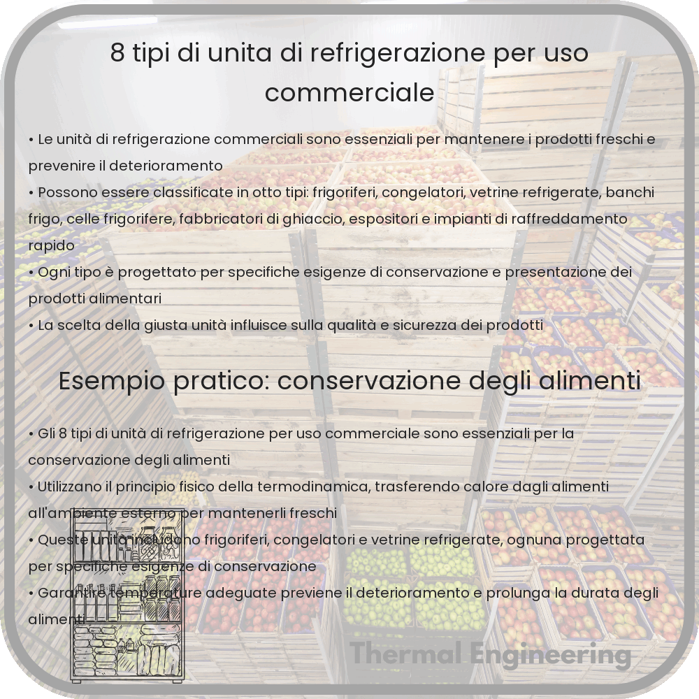 8 Tipi di Unità di Refrigerazione per Uso Commerciale
