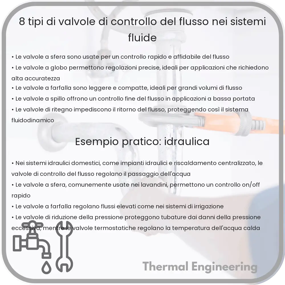 8 Tipi di Valvole di Controllo del Flusso nei Sistemi Fluide