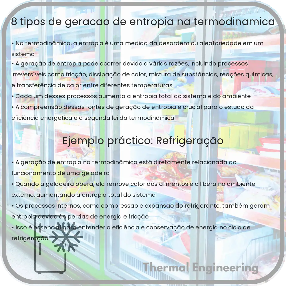 8 Tipos de Geração de Entropia na Termodinâmica