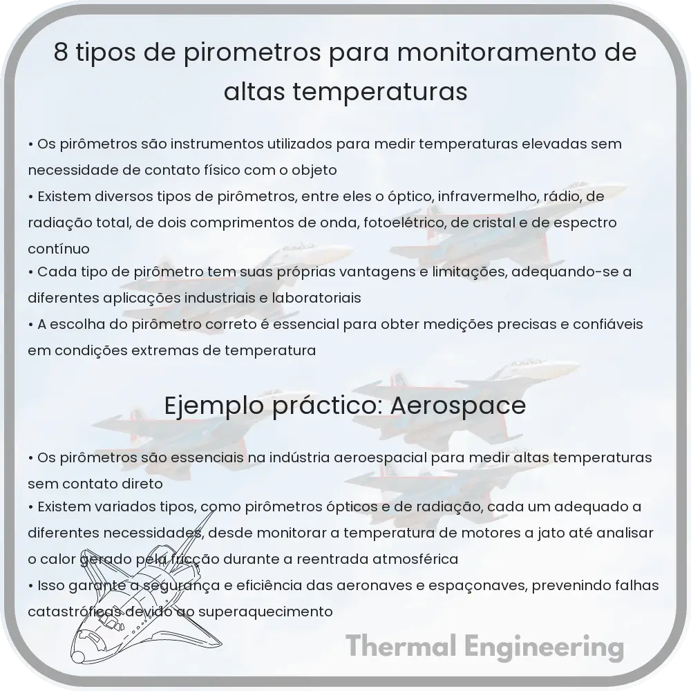 8 Tipos de Pirômetros para Monitoramento de Altas Temperaturas