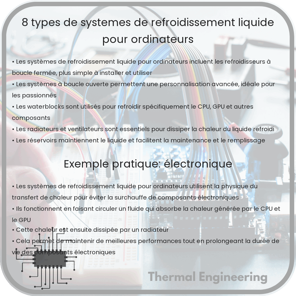 8 Types de Systèmes de Refroidissement Liquide pour Ordinateurs