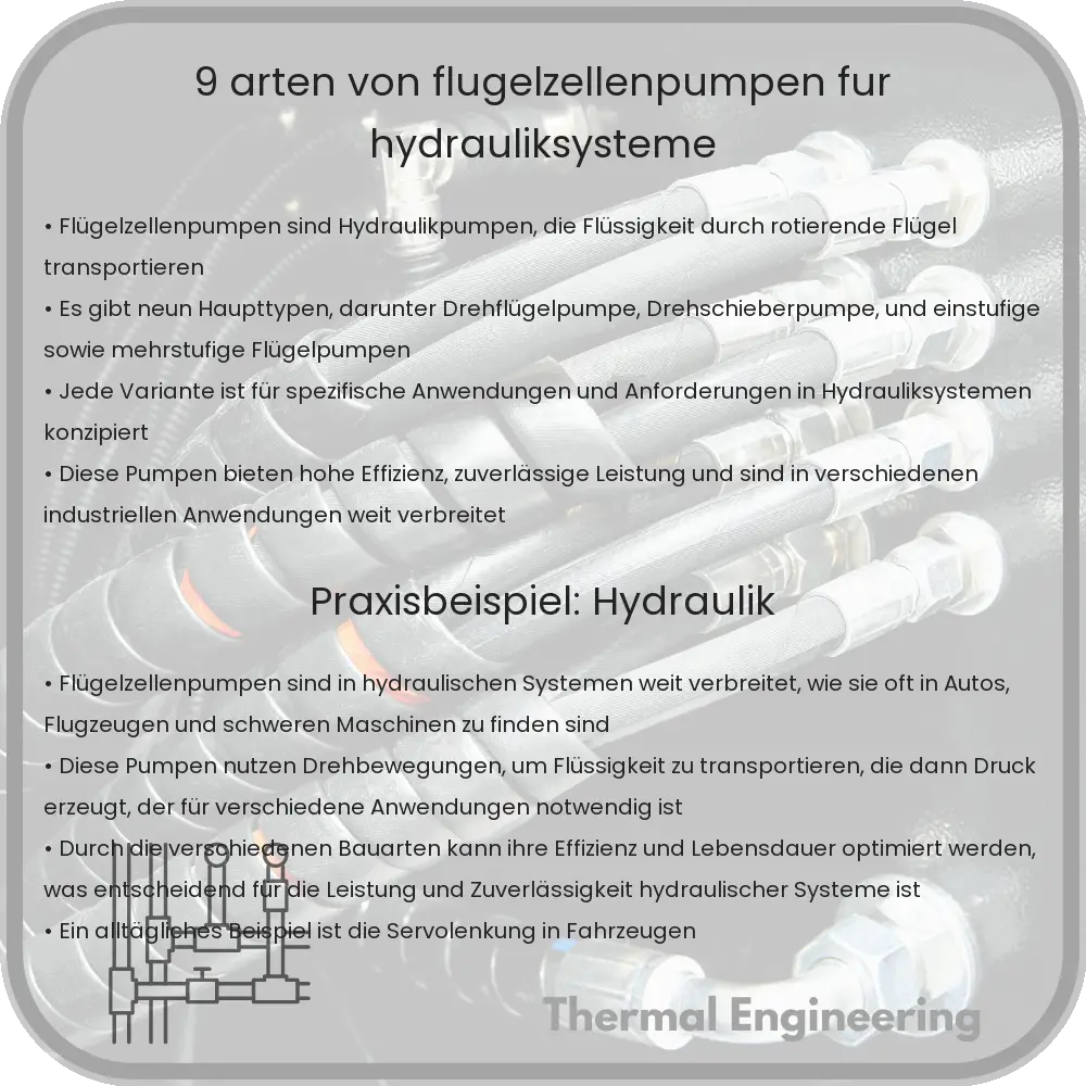 9 Arten von Flügelzellenpumpen für Hydrauliksysteme