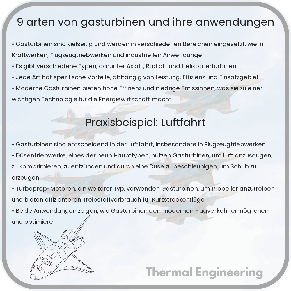 9 Arten von Gasturbinen und ihre Anwendungen