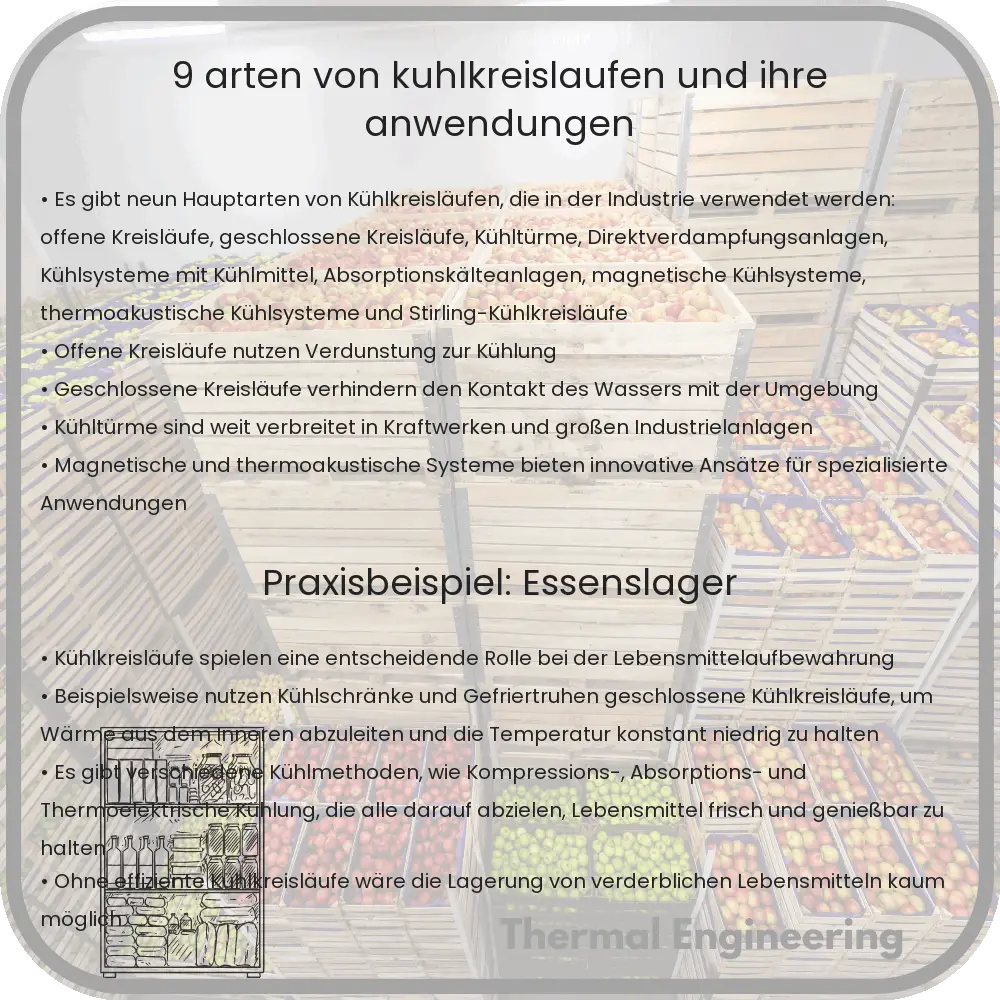 9 Arten von Kühlkreisläufen und ihre Anwendungen