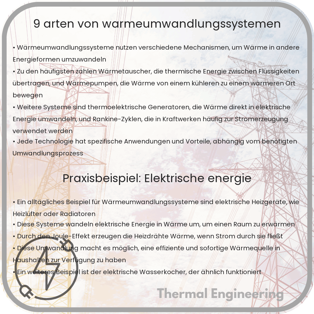 9 Arten von Wärmeumwandlungssystemen
