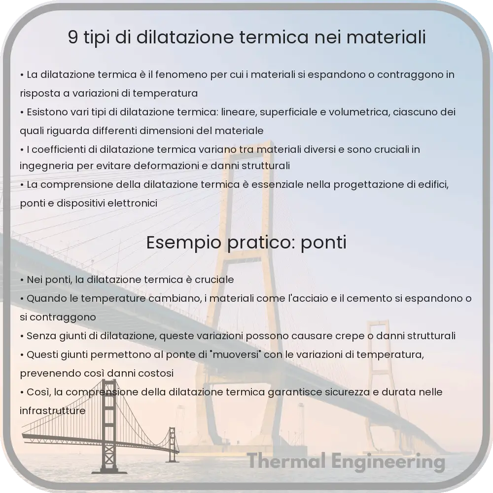 9 Tipi di Dilatazione Termica nei Materiali