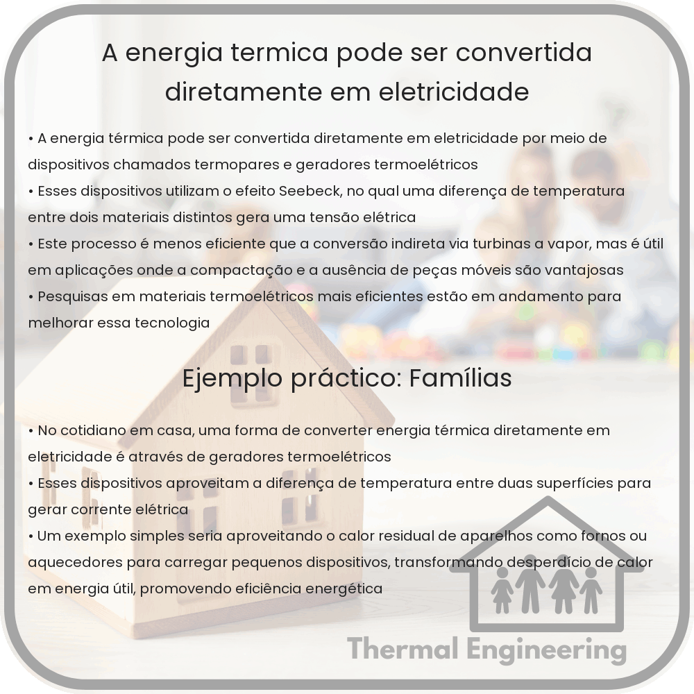 A Energia Térmica Pode Ser Convertida Diretamente em Eletricidade?