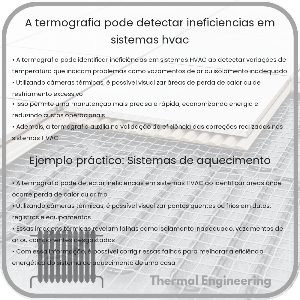 A termografia pode detectar ineficiências em sistemas HVAC?