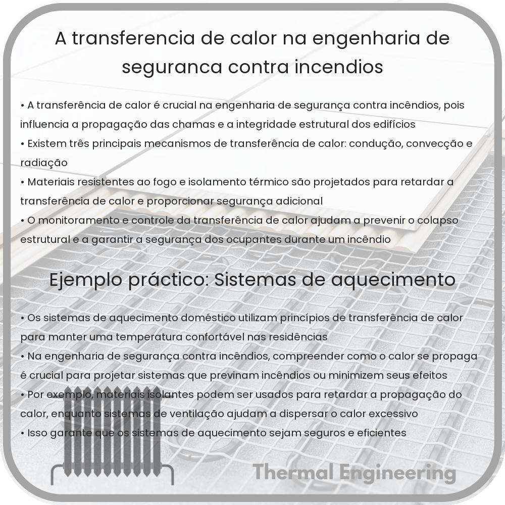A Transferência de Calor na Engenharia de Segurança Contra Incêndios