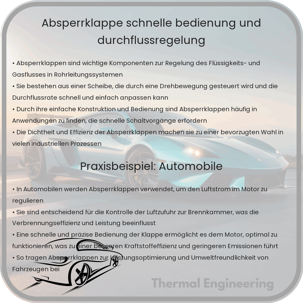 Absperrklappe: Schnelle Bedienung und Durchflussregelung