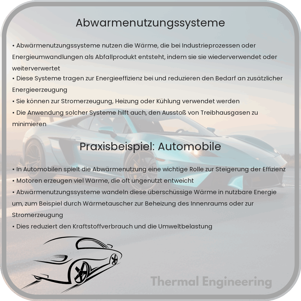 Abwärmenutzungssysteme