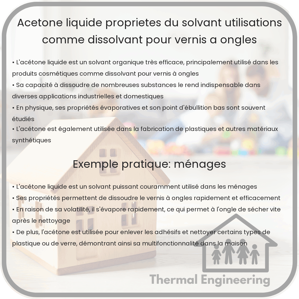 Acétone Liquide | Propriétés du Solvant, Utilisations comme Dissolvant pour Vernis à Ongles