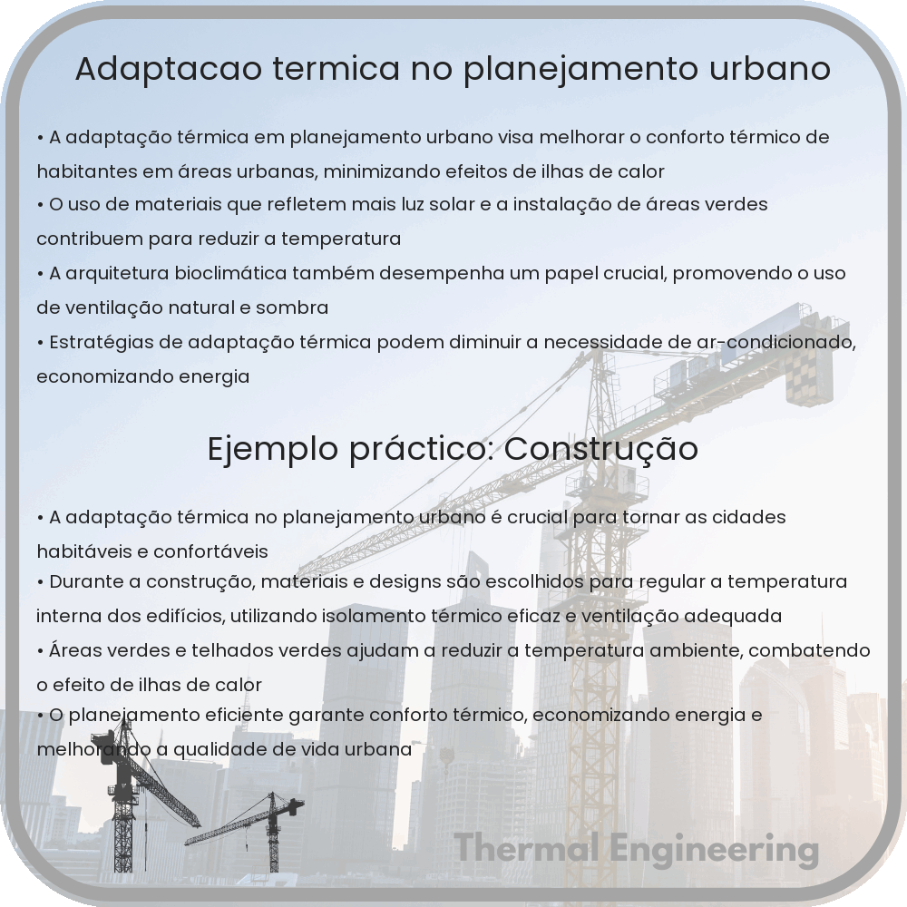 Adaptação Térmica no Planejamento Urbano