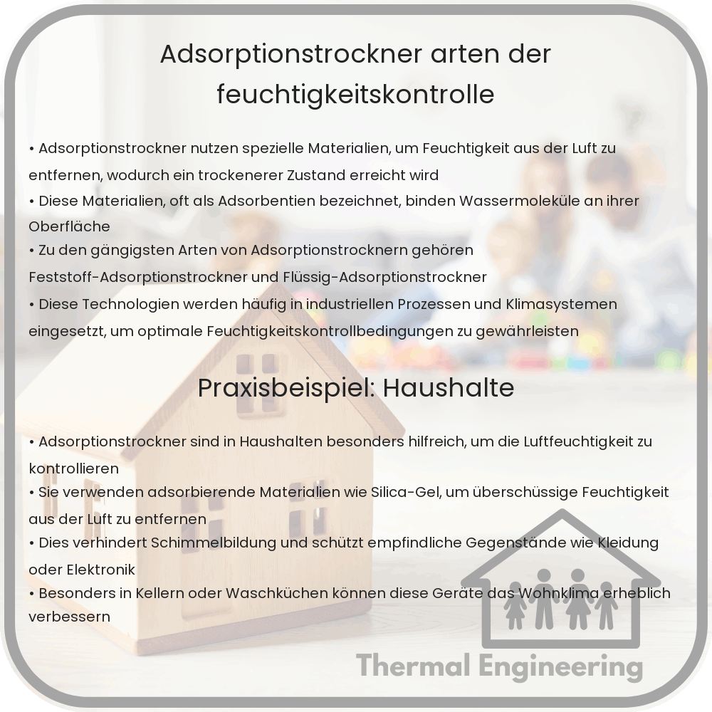 Adsorptionstrockner: Arten der Feuchtigkeitskontrolle